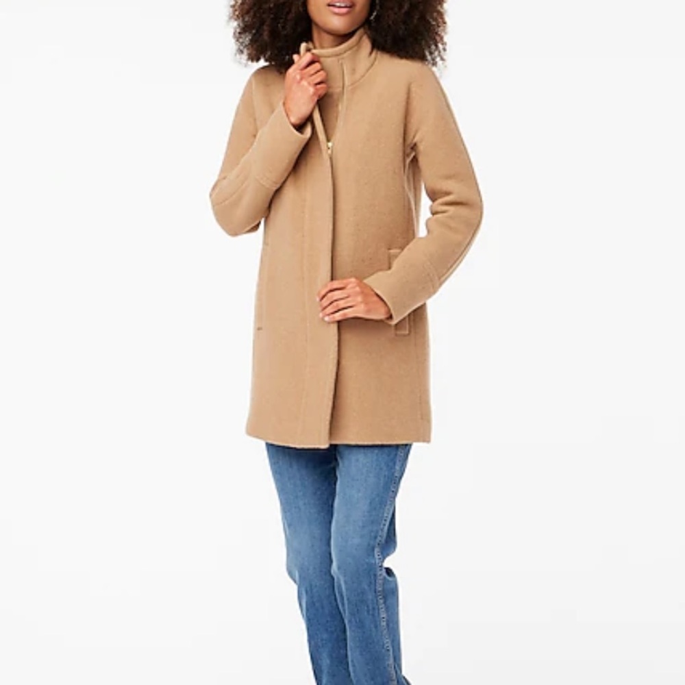 J.Crew city coat in camel color size OOP